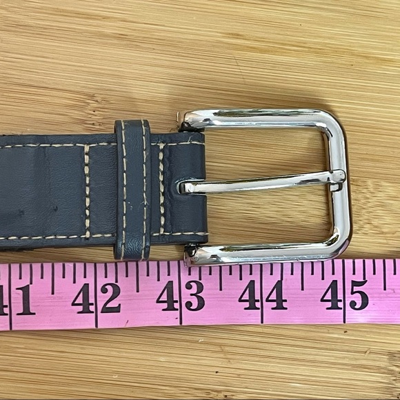 Gold Coast Blue Fabric & Leather Stitched Belt 45L - Picture 8 of 8